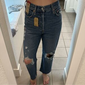 Levi’s ribcage straight ankle 29 new